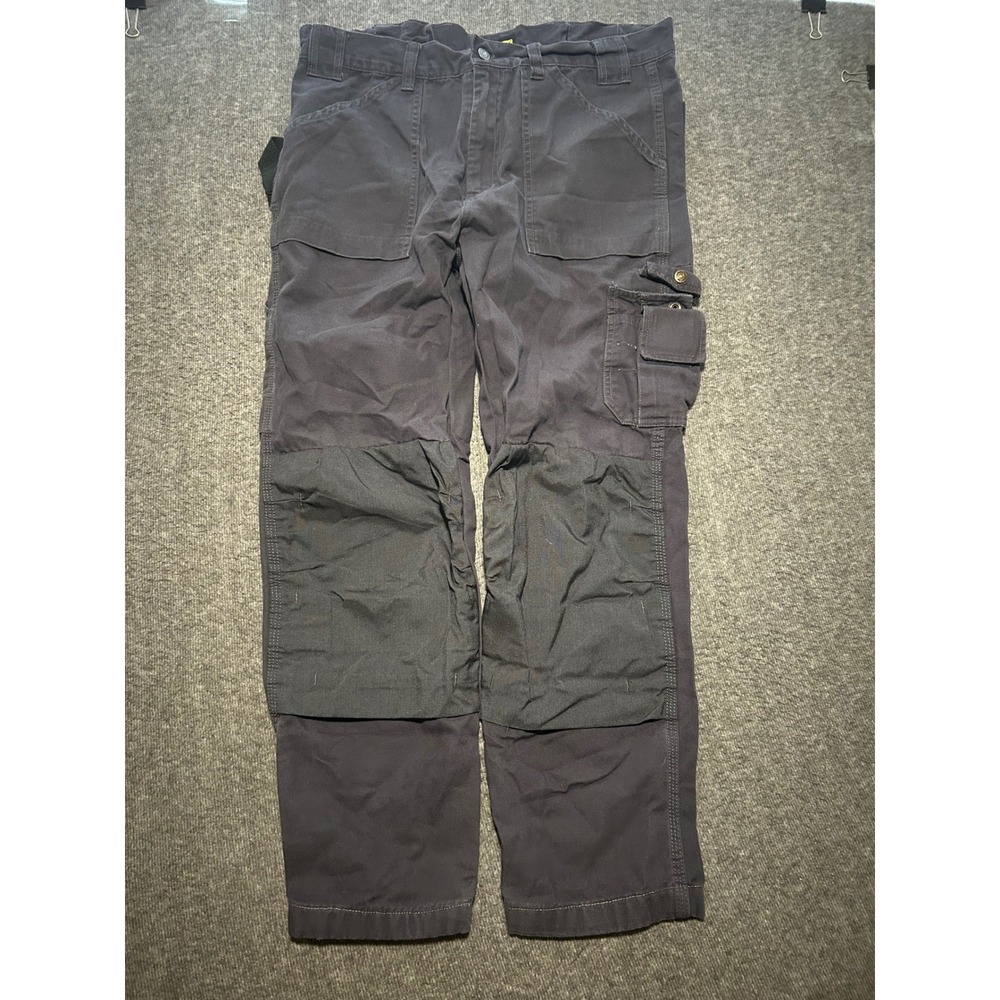 Blaklader cargo pants mens gray workwear canvas Fit 36X29 (tag 34X32)